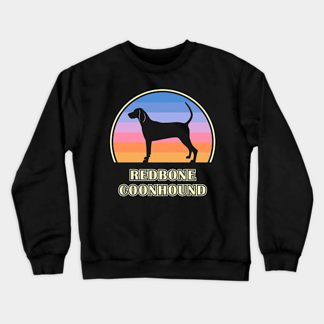 Redbone Coonhound Vintage Sunset Dog Crewneck Sweatshirt by millersye